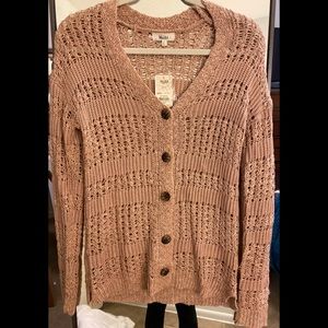 New with Tags Mudd By Kohl's Pink Lace Cardigan XS